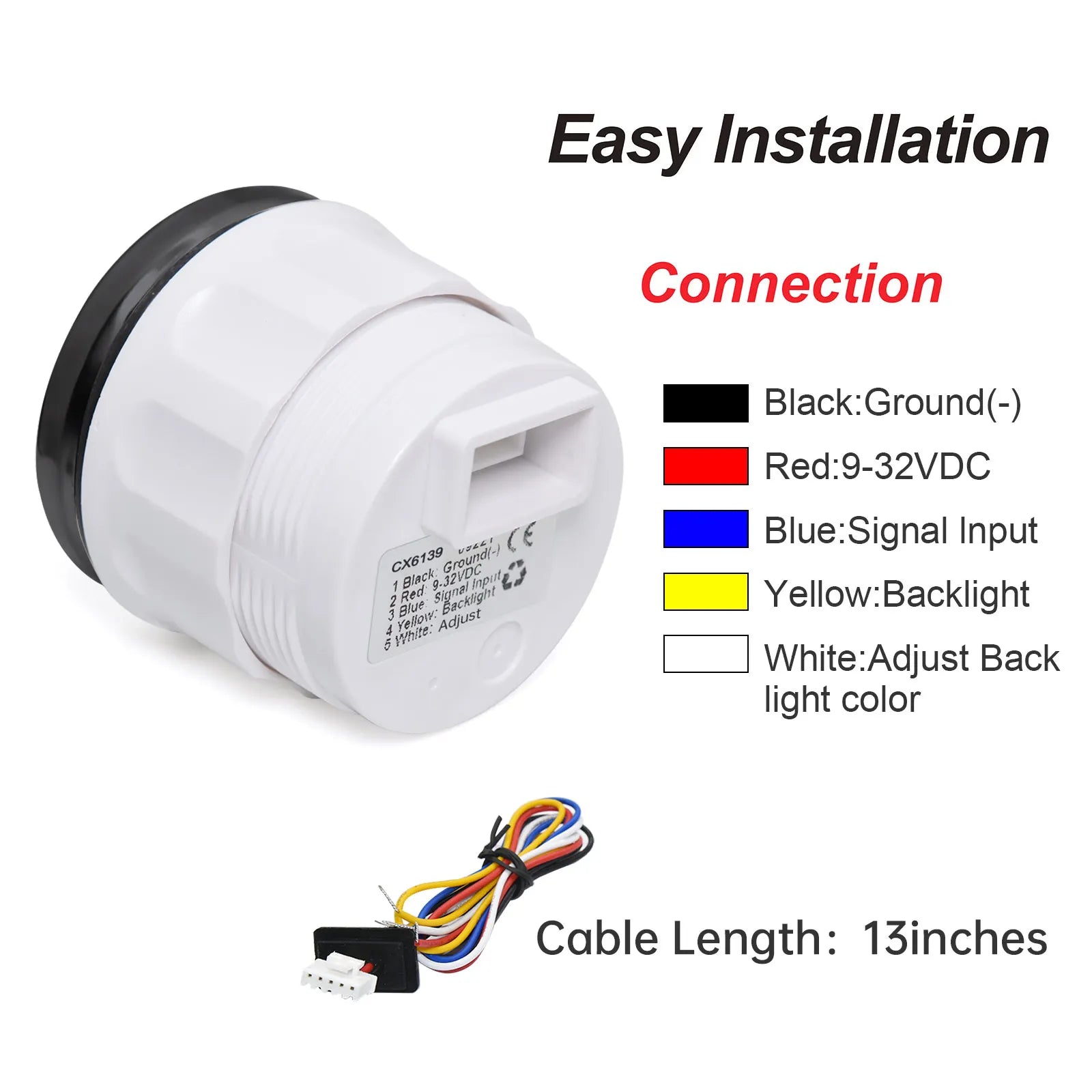 0-190Ω Fuel Float Sensor + Fuel Level Gauge(Option) 7 Color Backlight Fuel Tank Level Gauge With Alarm Light For Marine Car RVS - Action Outdoors Kiwi