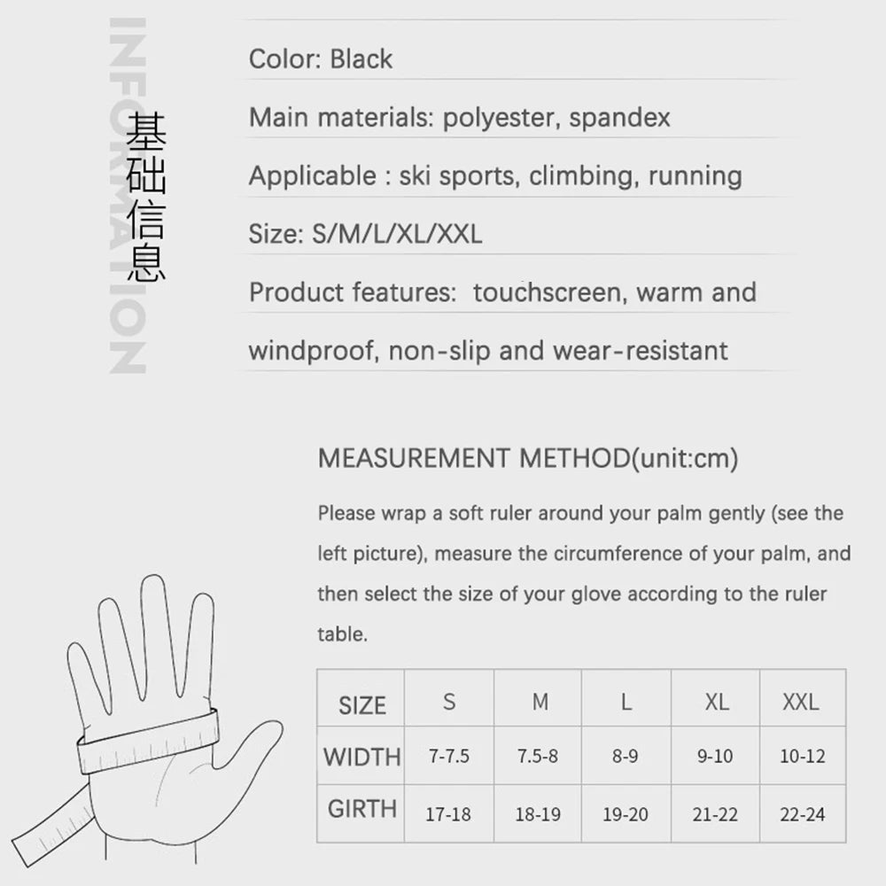 Winter Waterproof Men's Gloves Touchscreen Windproof Sports Fishing Driving Motorcycle Ski Non-slip Warm Cycling Women Gloves - Action Outdoors Kiwi