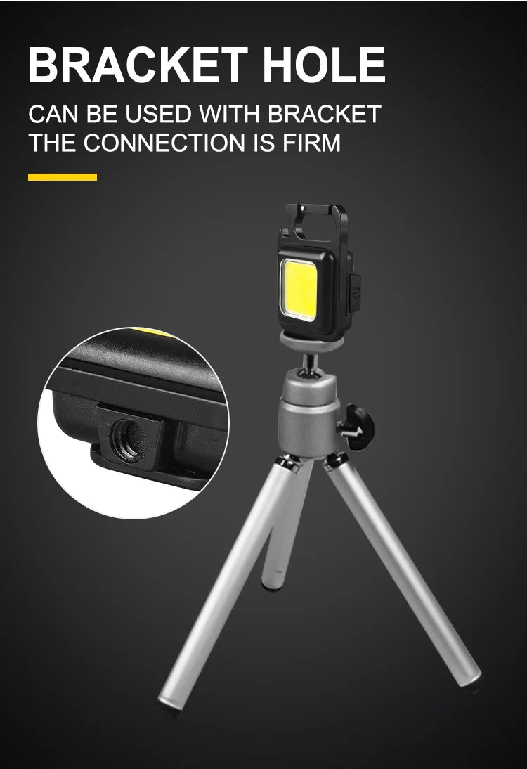 COB LED Mini Flashlight Super Bright EDC Keychain Light Outdoor Emergency Camping Pocket Lamp With Tail Magnet Corkscrew - Action Outdoors Kiwi