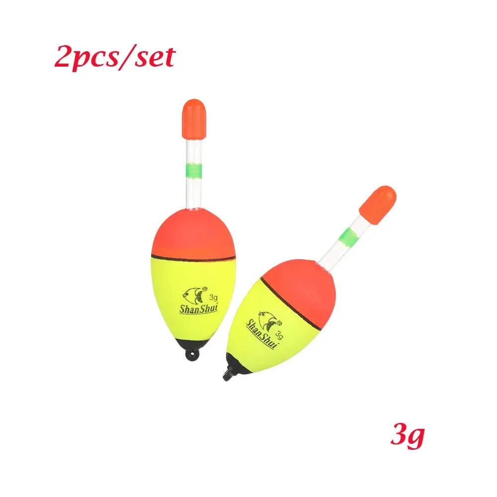 2pcs 5/8/10/15/20/30/40/50/60g EVA Luminous Fishing Night Float Light Stick Foam Plastic Bobber Sea Rock Fishing Striking Floats - Action Outdoors Kiwi