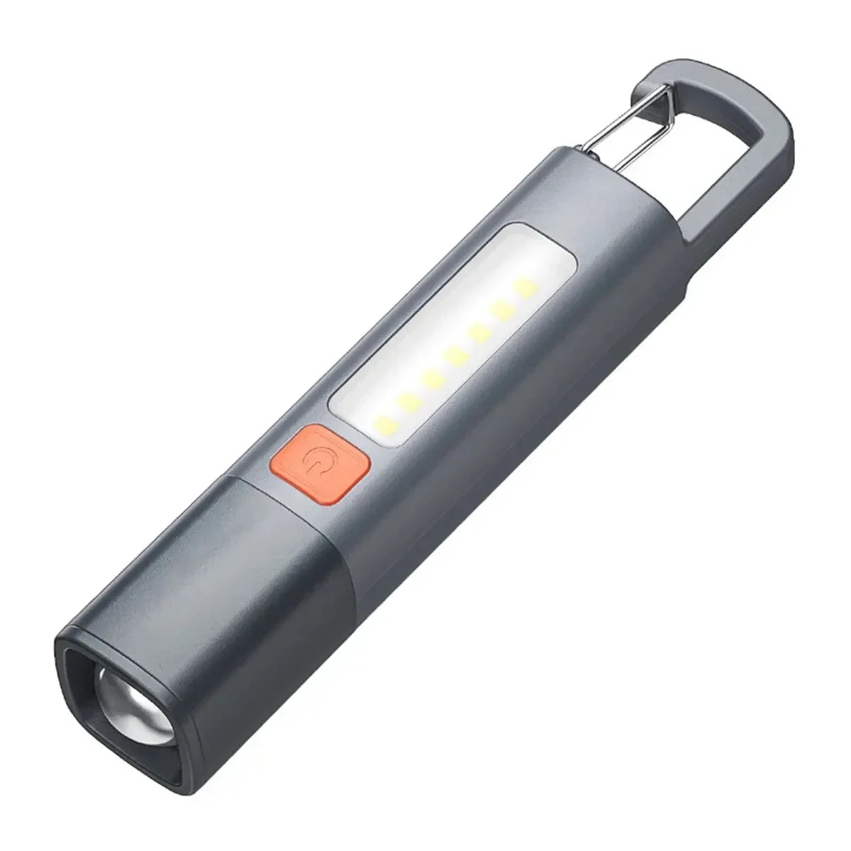 Strong Lighting ABS Flashlamp USB Charging Portable Outdoor Small Flashlight Camping Hanging Lamp Telescopic Focus COB Side Lamp - Action Outdoors Kiwi