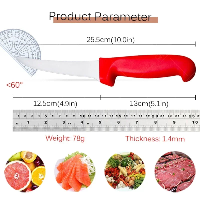 WXCOO Stainless Steel Skinning Carving Knife Kitchen Boning Knife Meat Butcher Cleaver Utility Chef Slicing Fish Fruit Knives - Action Outdoors Kiwi