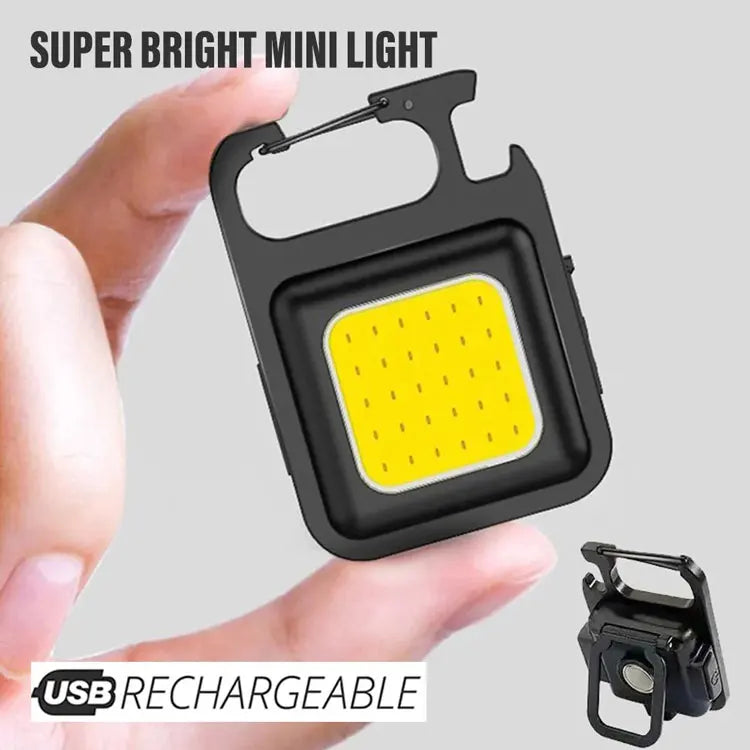 COB LED Mini Flashlight Super Bright EDC Keychain Light Outdoor Emergency Camping Pocket Lamp With Tail Magnet Corkscrew - Action Outdoors Kiwi