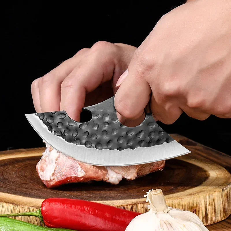 Barbecue Knife Can Open Bottle Cleaver Meat Fruit Vegetables Utility Boning Knife Kitchen Chef Knives Wooden Handle With Sheath - Action Outdoors Kiwi