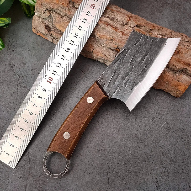 Cleaver Knife Slicing Fish Meat Vegetable Kitchen Knives Stainless Steel Wood Handle Boning Butcher Knife Chef Cooking Tools - Action Outdoors Kiwi