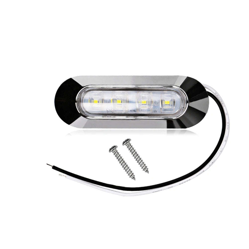 2PCS LED Marine Boat Courtesy Light 12-30V 6LED Waterproof Boat Interior Stern Transom Light Side Marker White Light for Marine - Action Outdoors Kiwi