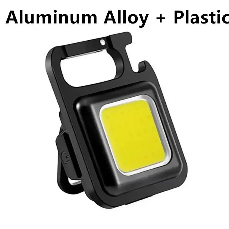 Mini LED Flashlight Keychain Multifunctional Portable COB Camping Lamps USB Charging Work Lights Outdoor Fishing Hiking Lanterna - Action Outdoors Kiwi