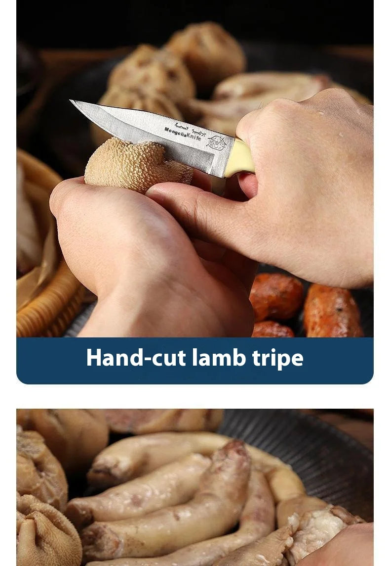 Hand steak meat knife camping copper head knife handlebar meat special knife multifunction fruit knife barbecue meat cutter knif - Action Outdoors Kiwi