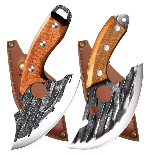 Boning Knife Wooden Handle Handmade Cooking Slicing Knife Chef Knives Barbecue Cleaver Meat Chop Vegetable Fruit Kitchen Knives - Action Outdoors Kiwi