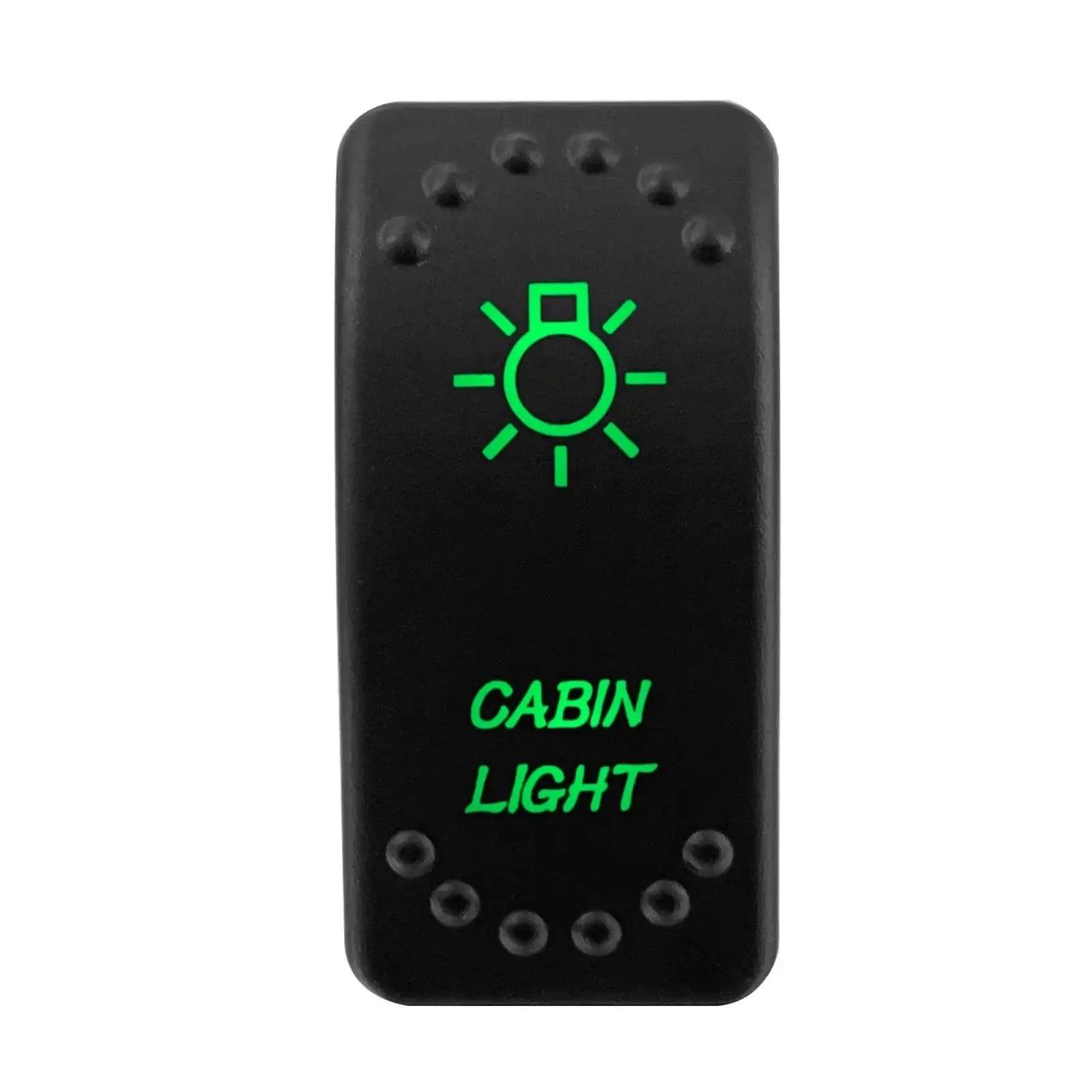 Waterproof Green Led Car Rocker Switch On Off 12V 20A Washer Wiper Momentary Toggle Switch For Marine Boat ATV RZR RV Autosteer