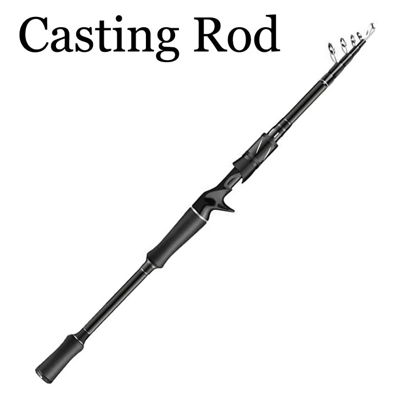 SIECHI Carbon Fiber Spinning Rod Telescopic Fishing Rod 1.8M 2.1M 2.4M 2.7M Casting Lure Feeder Rod Super Hard Carp Fishing Pole - Action Outdoors Kiwi