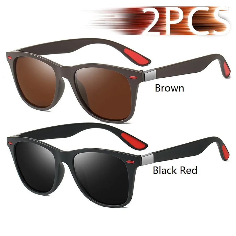 Fashion Vintage Square Unisex Driving Fishing Sunglasses Men Women Luxury Brand Designer Sun Glasses Anti-Glare Eyewear UV400 - Action Outdoors Kiwi