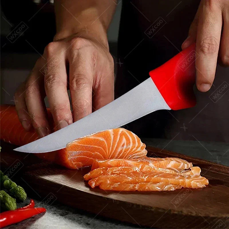 WXCOO Stainless Steel Skinning Carving Knife Kitchen Boning Knife Meat Butcher Cleaver Utility Chef Slicing Fish Fruit Knives - Action Outdoors Kiwi