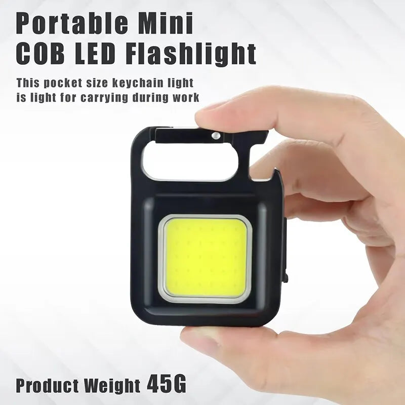1000 LM Super Bright MINI COB Keychain Flashlight Charging Lamp Camping Lights with Magnet 4 Lighting Modes for Camping Home - Action Outdoors Kiwi