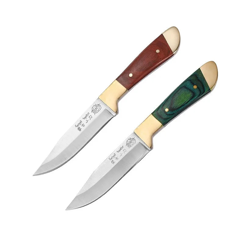Hand steak meat knife camping copper head knife handlebar meat special knife multifunction fruit knife barbecue meat cutter knif - Action Outdoors Kiwi