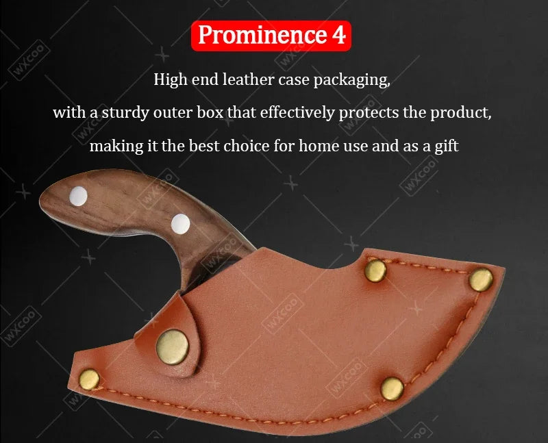 WXCOO Professional Kitchen Knives Hand Forged Boning Knife Stainless Steel Fruit Paring Knife Meat Cleaver Butcher Slicing Knife - Action Outdoors Kiwi