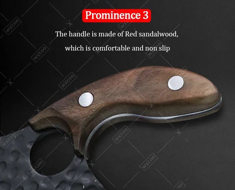 WXCOO Professional Kitchen Knives Hand Forged Boning Knife Stainless Steel Fruit Paring Knife Meat Cleaver Butcher Slicing Knife - Action Outdoors Kiwi