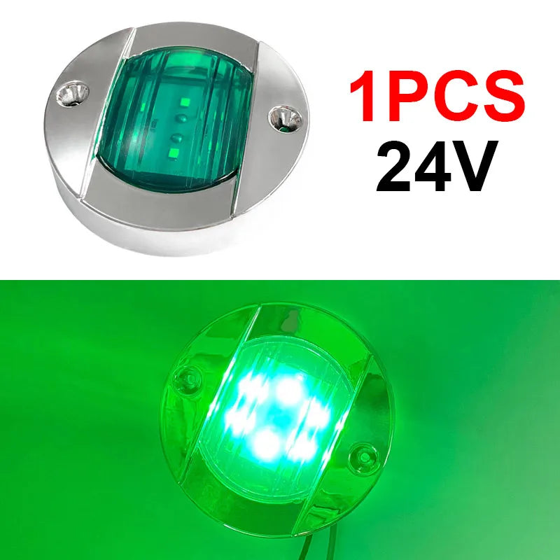 1Pcs DC12V/24V Marine Boat Transom LED Stern Light Round Cold White LED Tail Lamp Yacht Accessory Blue/White/Yellow/Green/Red - Action Outdoors Kiwi