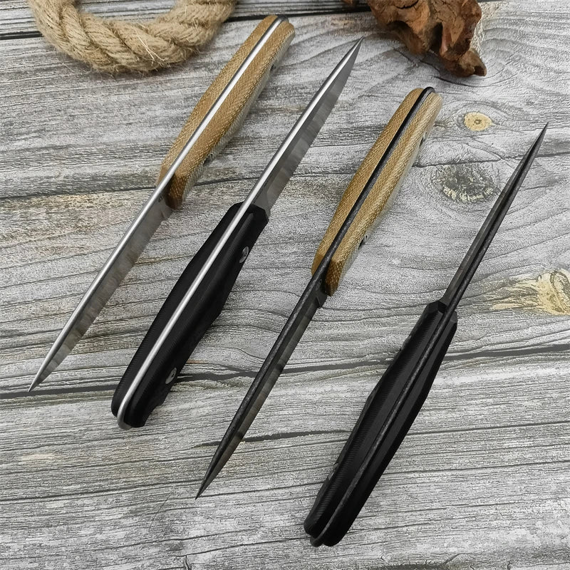 High hardness R small straight knife fishing and hunting tactics G10 and hemp handle survival tools rescue camping fixed knife - Action Outdoors Kiwi