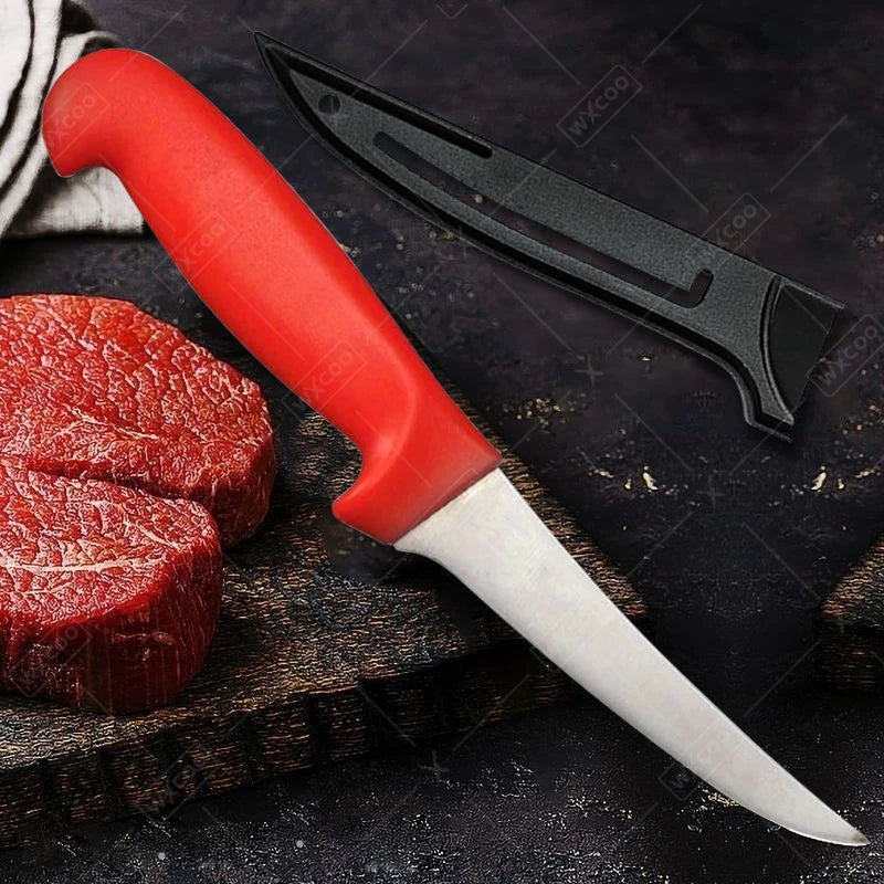 Stainless Steel Skinning Carving Knife Kitchen Boning Knife Meat Butcher Cleaver Utility Slicing Fish Vegetable Fruit Knives - Action Outdoors Kiwi
