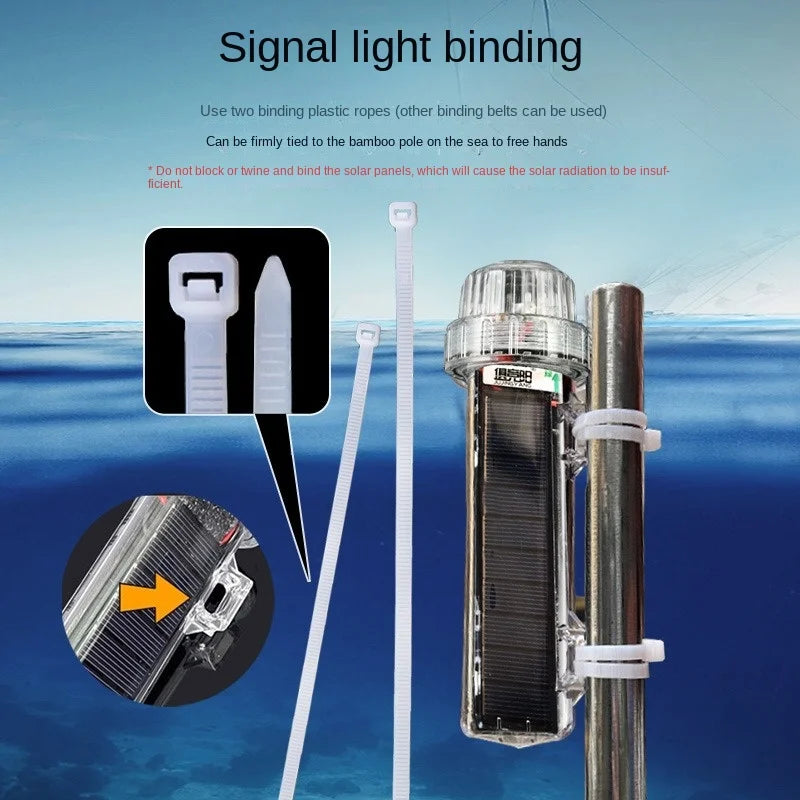 Solar Powered IP7X Waterproof Net Mark/Position Flashing Marine Signal Light Flash Boat Light Warning Floating Torpedo Light CE - Action Outdoors Kiwi
