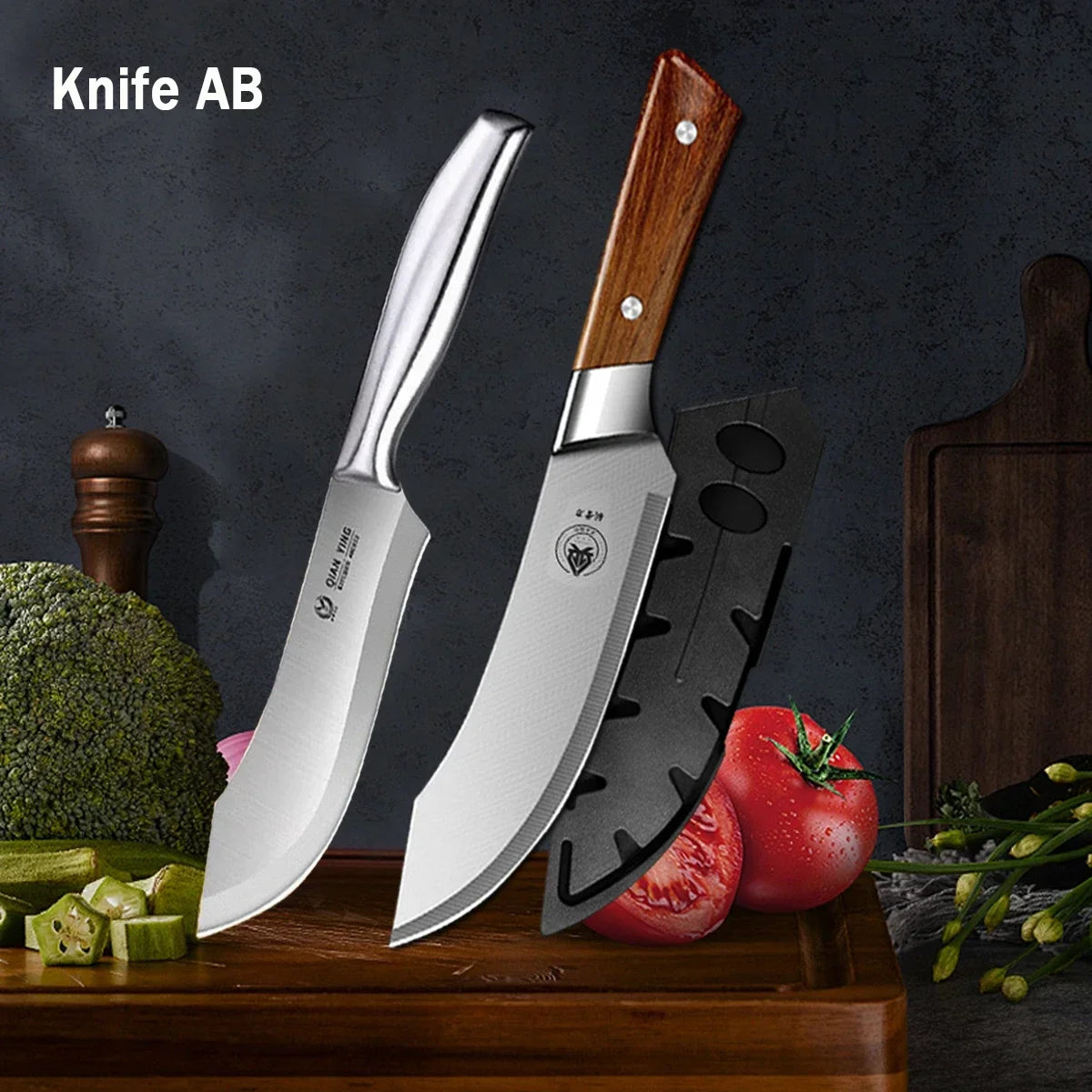 Kitchen Knife Chef Pig Killing Knife Multi-Purpose Meat Cleaver Butcher Knife Stainless Steel Kitchen Knives and Accessories - Action Outdoors Kiwi