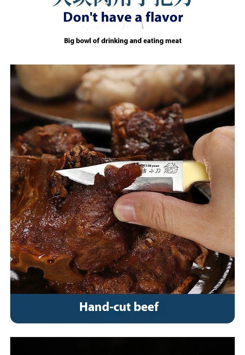 Hand steak meat knife camping copper head knife handlebar meat special knife multifunction fruit knife barbecue meat cutter knif - Action Outdoors Kiwi