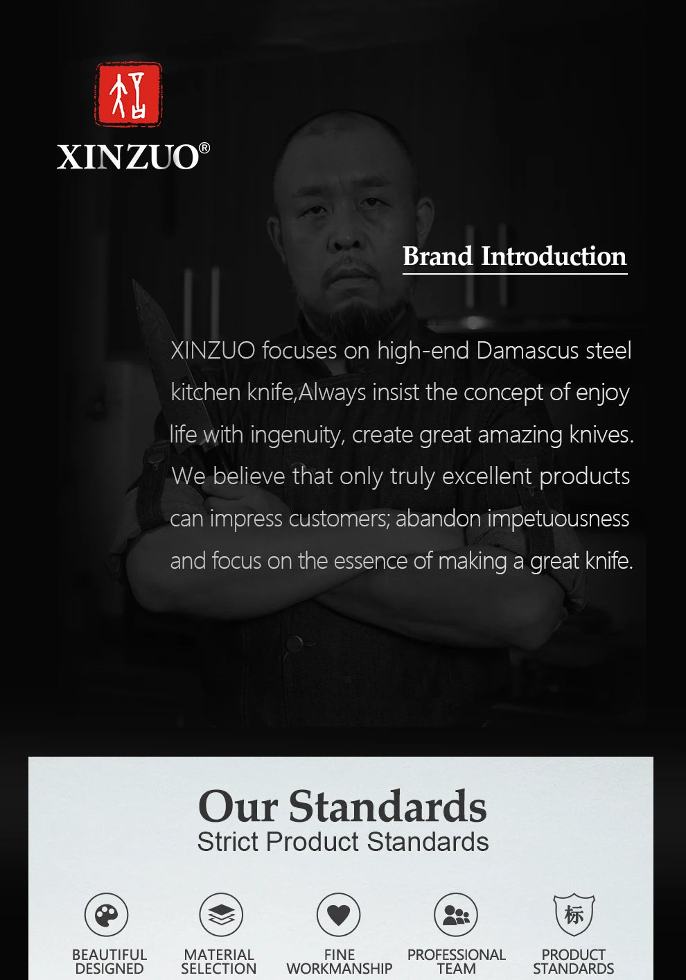 XINZUO Professional Full 7 PCS Knife Set German - Action Outdoors Kiwi