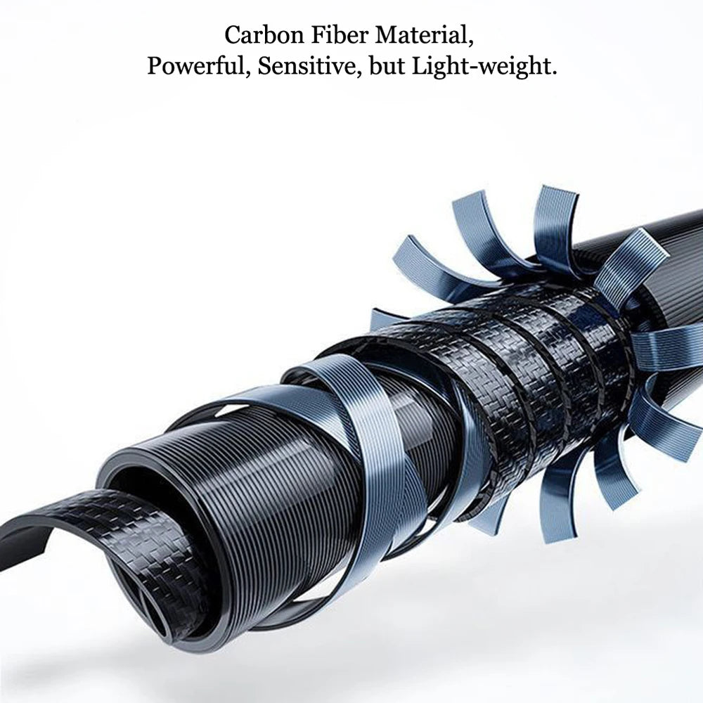 SIECHI Carbon Fiber Spinning Rod Telescopic Fishing Rod 1.8M 2.1M 2.4M 2.7M Casting Lure Feeder Rod Super Hard Carp Fishing Pole - Action Outdoors Kiwi