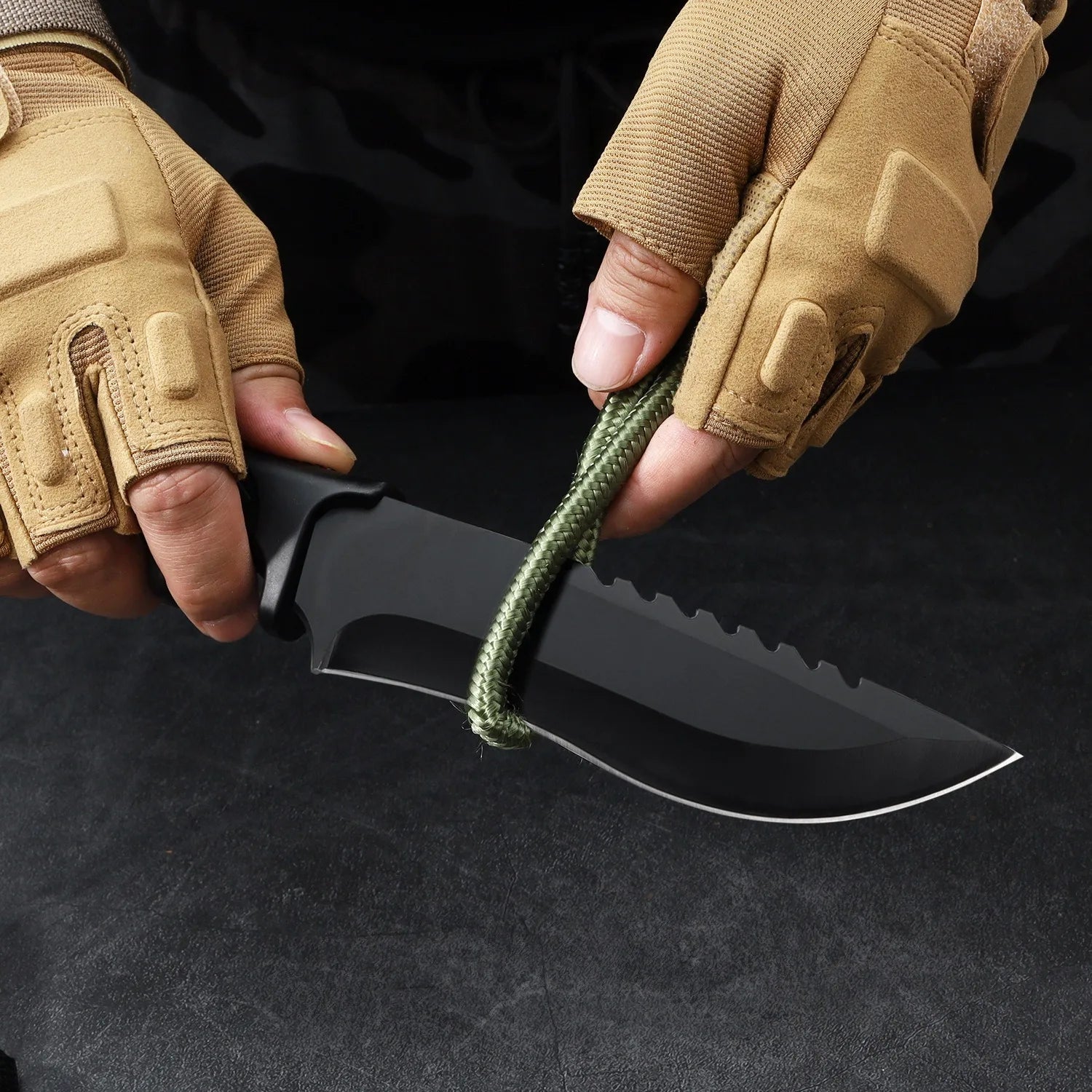 Outdoor Knife Straight Knife Defense Carry Mini Knife Field Portable Meat Eater Knife Camping Fishing Sharp Fruit Knife - Action Outdoors Kiwi