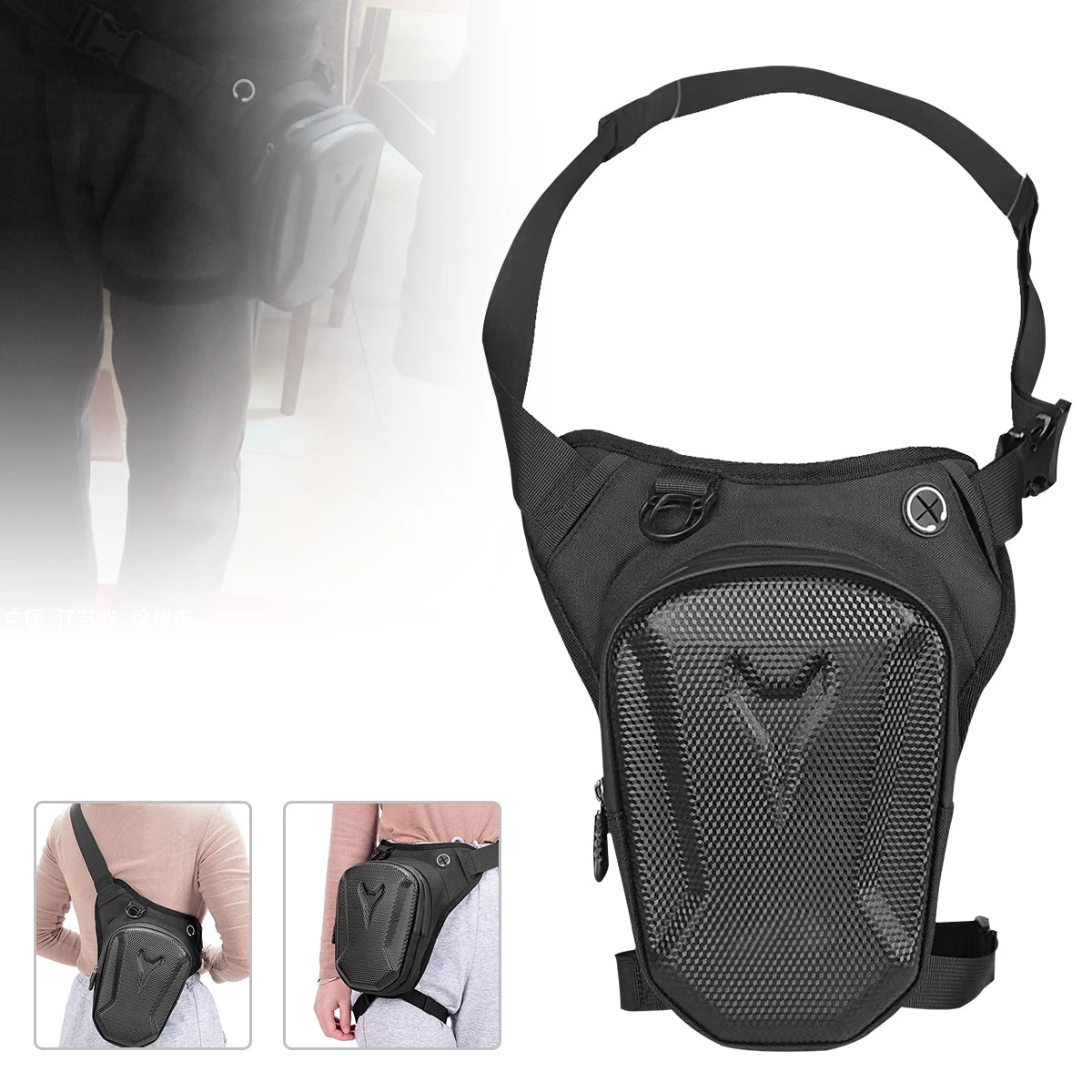 Hard Shell Drop Leg Bag Motorcycle Waterproof Waist Bag Hip Bum Fanny Pack For Outdoor Riding Cycling Hiking Fishing Climbing - Action Outdoors Kiwi