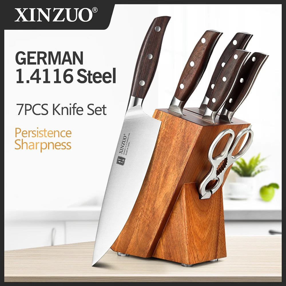 XINZUO Professional Full 7 PCS Knife Set German - Action Outdoors Kiwi