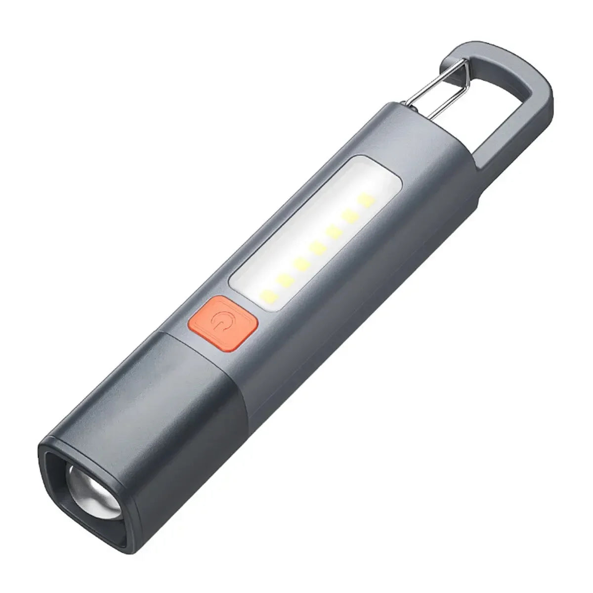 Strong Lighting ABS Flashlamp USB Charging Portable Outdoor Small Flashlight Camping Hanging Lamp Telescopic Focus COB Side Lamp - Action Outdoors Kiwi