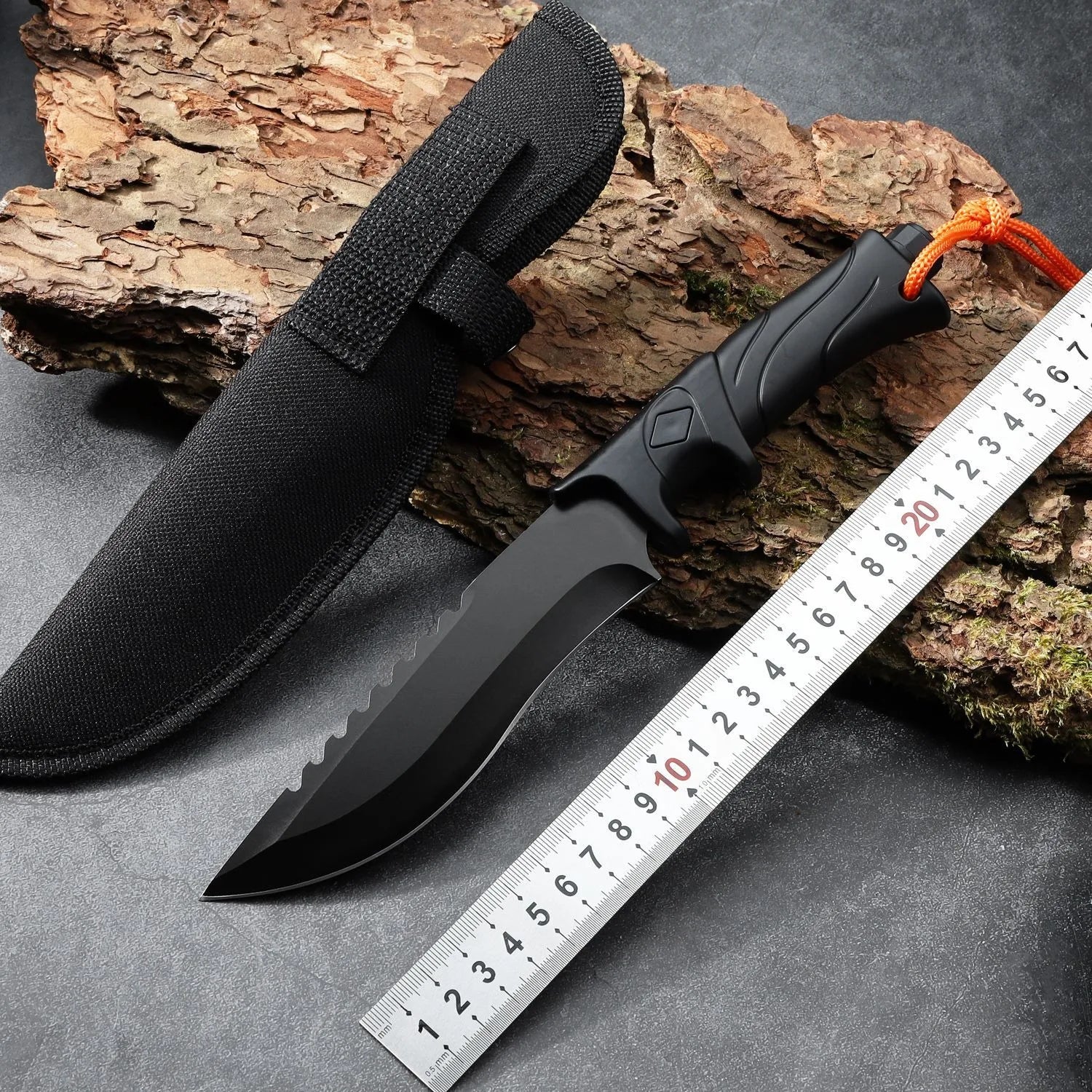 Outdoor Knife Straight Knife Defense Carry Mini Knife Field Portable Meat Eater Knife Camping Fishing Sharp Fruit Knife - Action Outdoors Kiwi
