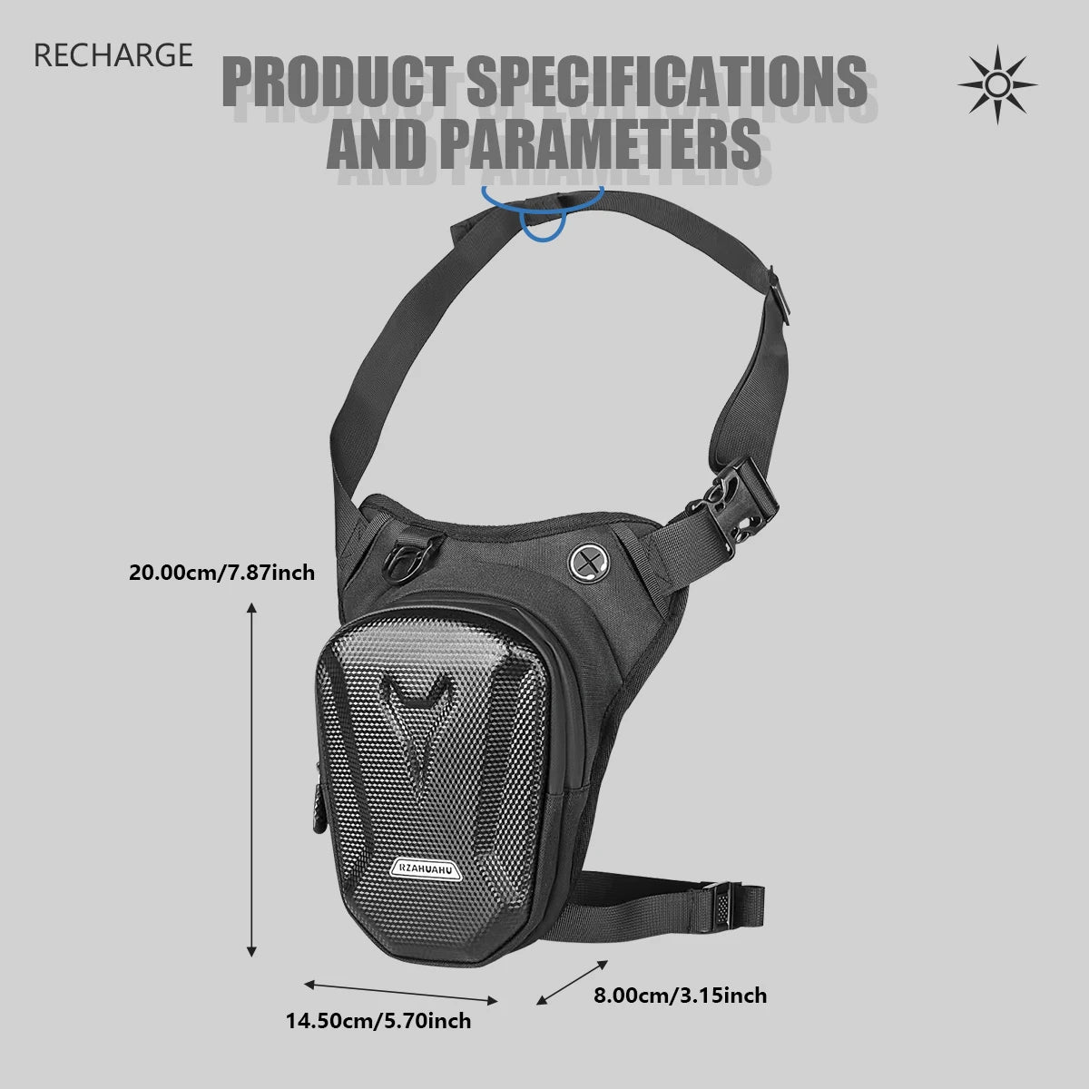 Hard Shell Drop Leg Bag Motorcycle Waterproof Waist Bag Hip Bum Fanny Pack For Outdoor Riding Cycling Hiking Fishing Climbing - Action Outdoors Kiwi