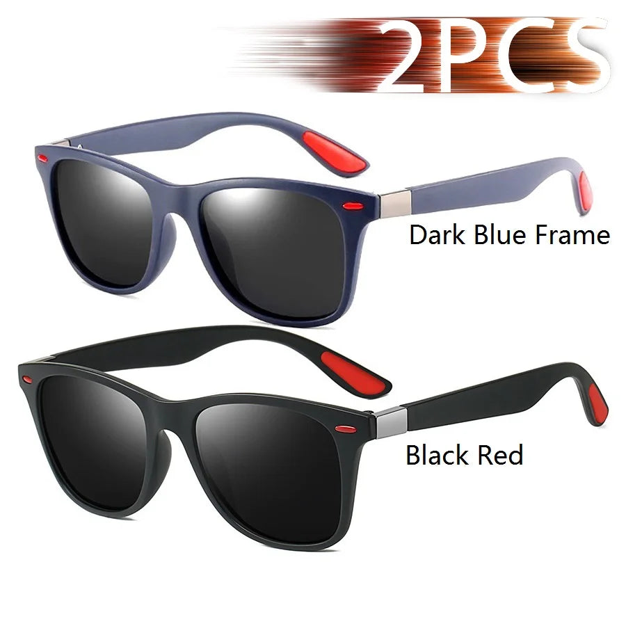 Fashion Vintage Square Unisex Driving Fishing Sunglasses Men Women Luxury Brand Designer Sun Glasses Anti-Glare Eyewear UV400 - Action Outdoors Kiwi