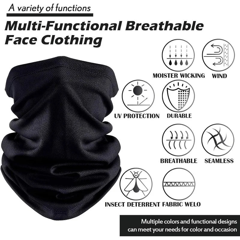 Breathable Sunscreen Ice Silk Scarf Outdoor Fishing Magic Face Scarf Neck Sleeve Cycling Mask Sports Headgear - Action Outdoors Kiwi