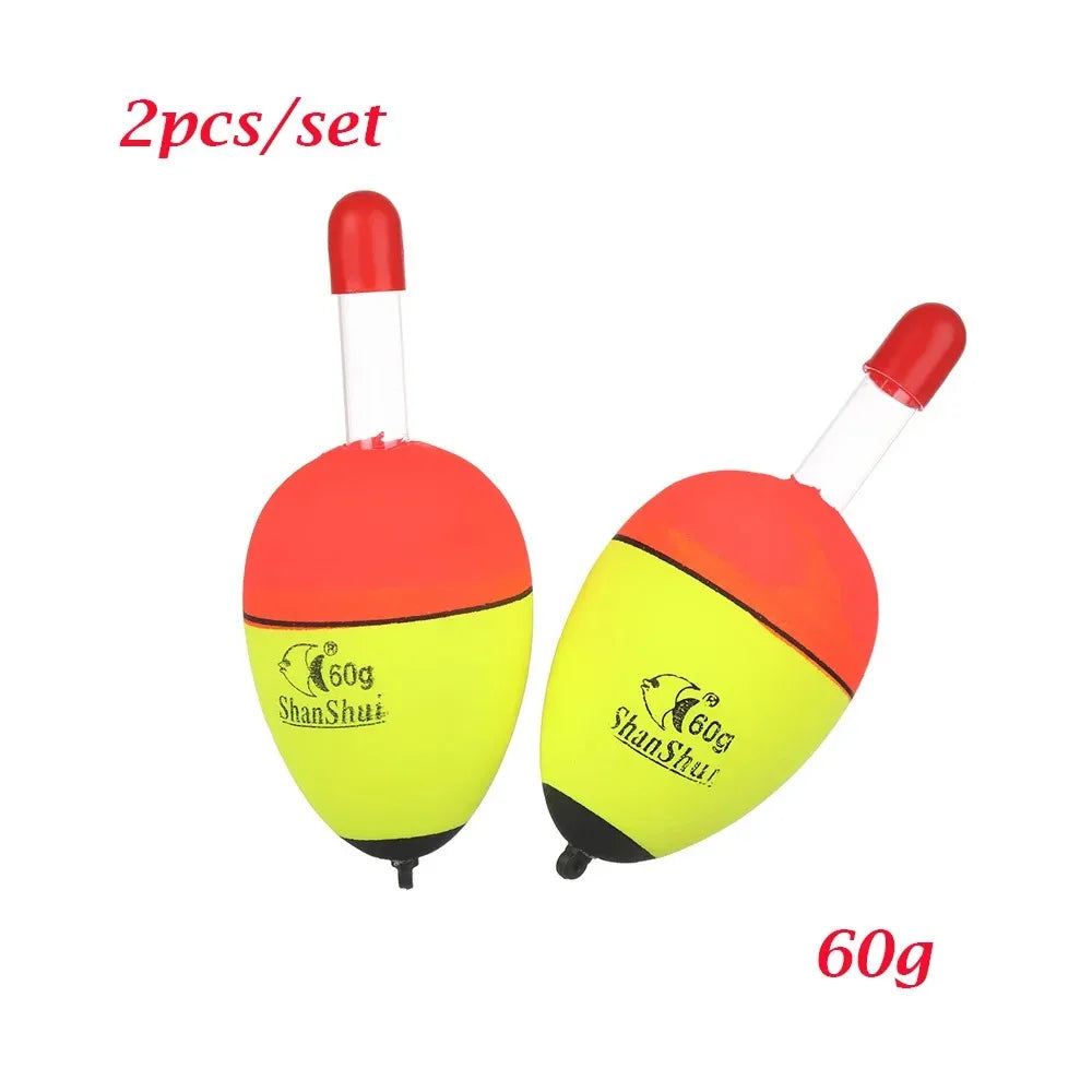 2pcs 5/8/10/15/20/30/40/50/60g EVA Luminous Fishing Night Float Light Stick Foam Plastic Bobber Sea Rock Fishing Striking Floats - Action Outdoors Kiwi