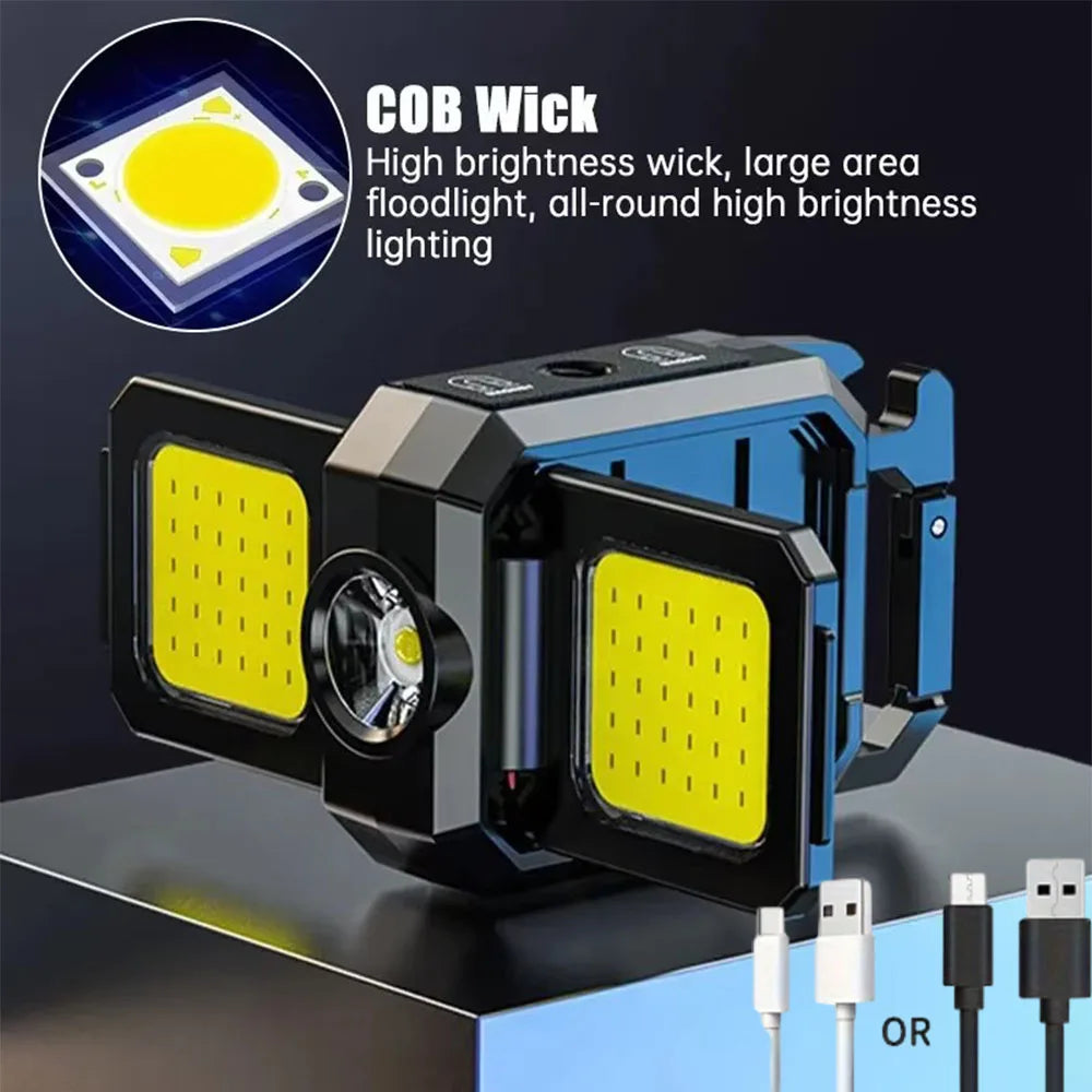 High Power Flashlight LED Keychain Work Light USB Rechargeable Waterproof Camping Fishing Lantern Torch Spotlight Outdoor Lamps - Action Outdoors Kiwi