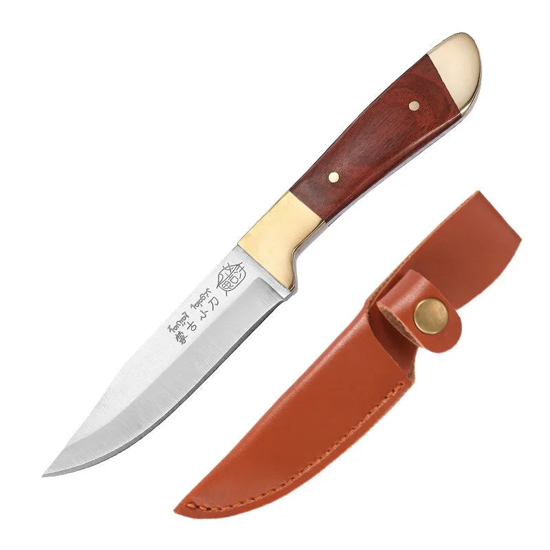Hand steak meat knife camping copper head knife handlebar meat special knife multifunction fruit knife barbecue meat cutter knif - Action Outdoors Kiwi