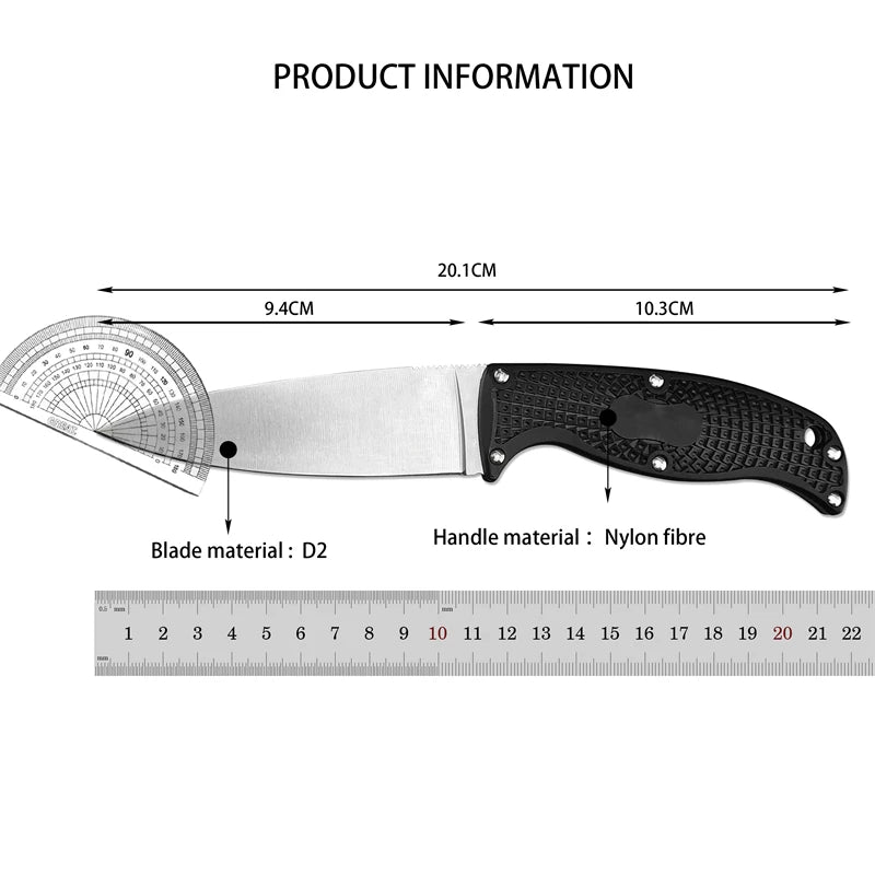 C39 multi-color fixed knife, vegetable cutting and fishing kitchen, tactical hunting nylon fiber handle straight knife - Action Outdoors Kiwi
