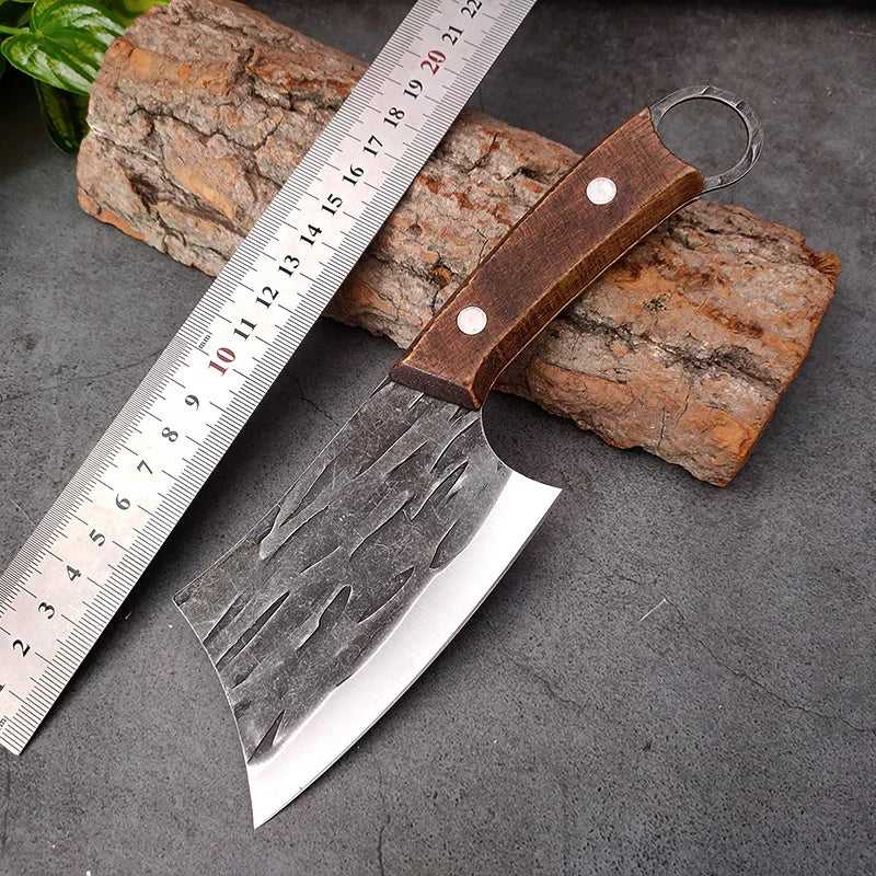 Cleaver Knife Slicing Fish Meat Vegetable Kitchen Knives Stainless Steel Wood Handle Boning Butcher Knife Chef Cooking Tools - Action Outdoors Kiwi