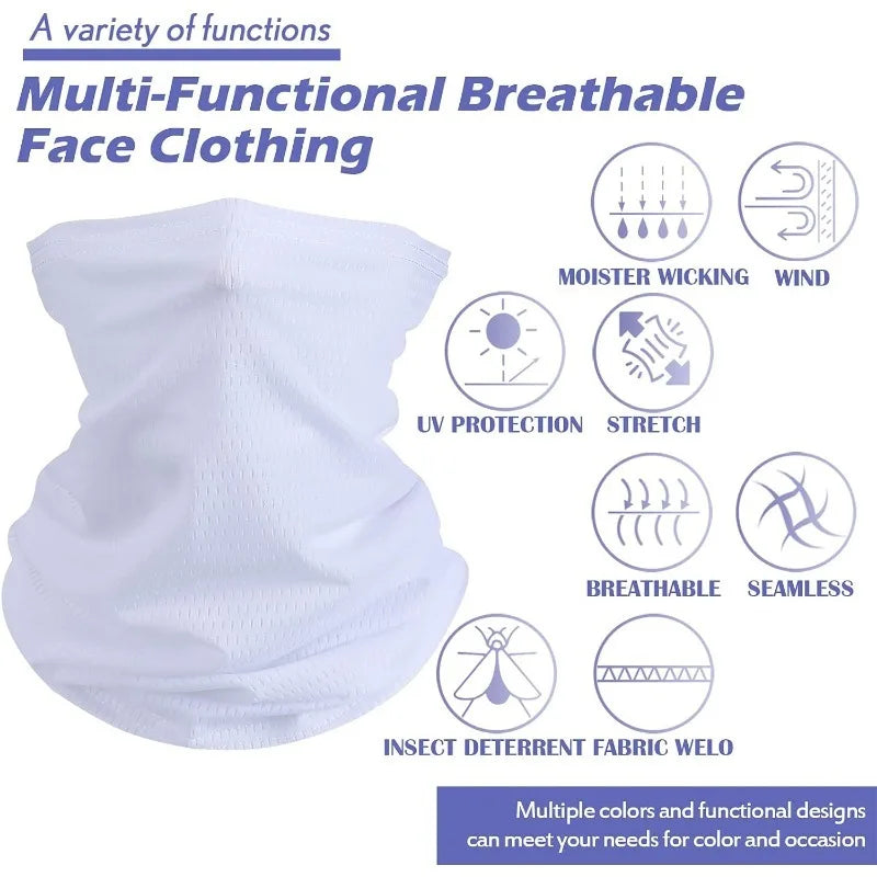 Breathable Sunscreen Ice Silk Scarf Outdoor Fishing Magic Face Scarf Neck Sleeve Cycling Mask Sports Headgear - Action Outdoors Kiwi