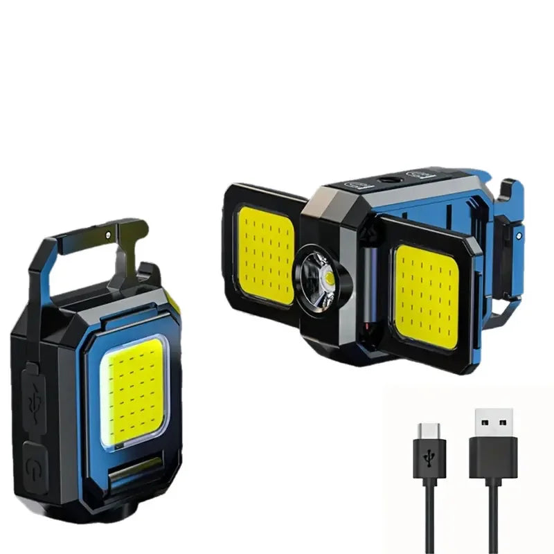 High Power Flashlight LED Keychain Work Light USB Rechargeable Waterproof Camping Fishing Lantern Torch Spotlight Outdoor Lamps - Action Outdoors Kiwi
