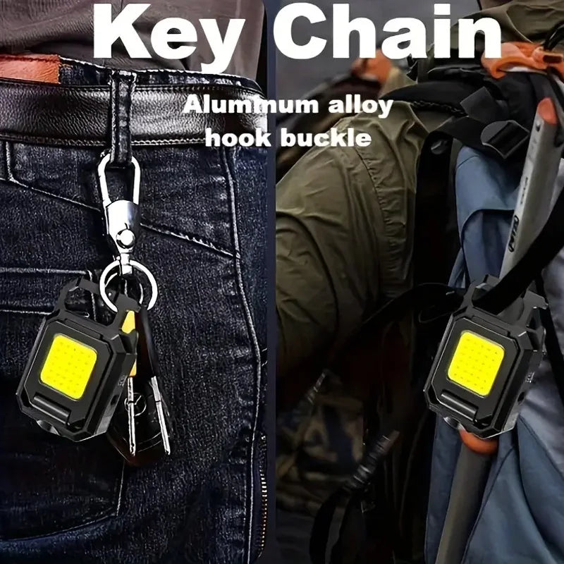 High Power Flashlight LED Keychain Work Light USB Rechargeable Waterproof Camping Fishing Lantern Torch Spotlight Outdoor Lamps - Action Outdoors Kiwi
