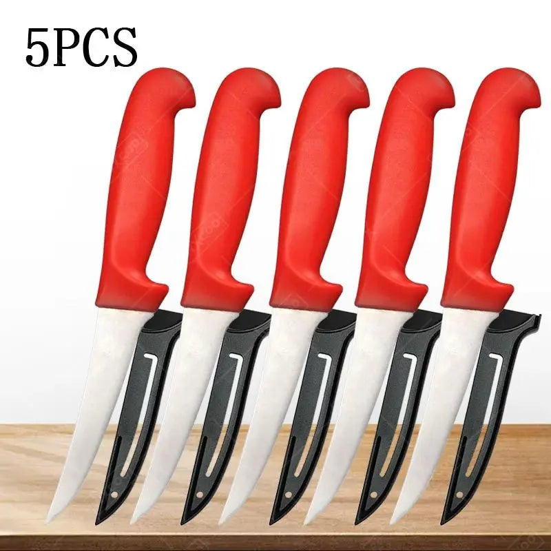 Stainless Steel Skinning Carving Knife Kitchen Boning Knife Meat Butcher Cleaver Utility Slicing Fish Vegetable Fruit Knives - Action Outdoors Kiwi