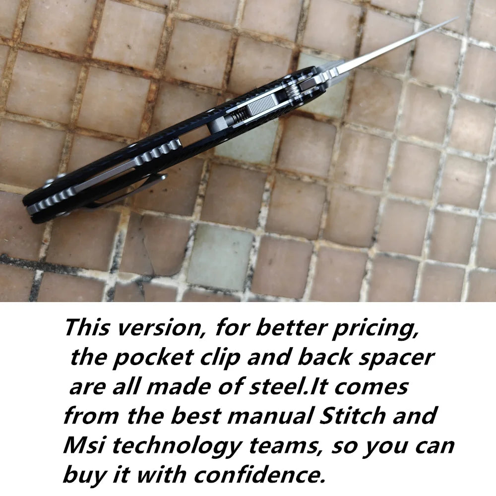 JUFULE New Amphibia Manual Carbon Fiber / G10 Ball Bearing Mark M390MK Blade Hunting Fish Outdoor EDC Tool Folding Camping Knife - Action Outdoors Kiwi