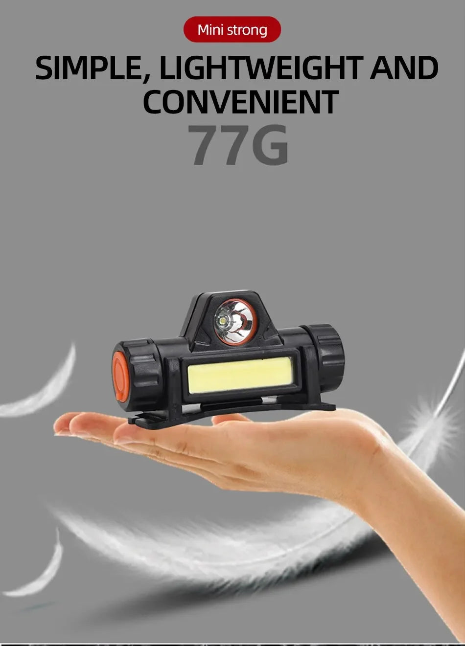 USB Rechargeable Portable Mini Powerful LED Headlamp Fishing XPE+COB Hunting Headlight Waterproof Super Bright Hunting Headlamp - Action Outdoors Kiwi