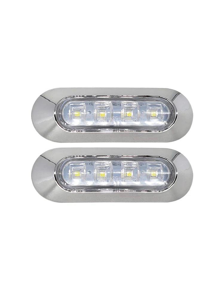 2PCS LED Marine Boat Courtesy Light 12-30V 6LED Waterproof Boat Interior Stern Transom Light Side Marker White Light for Marine - Action Outdoors Kiwi