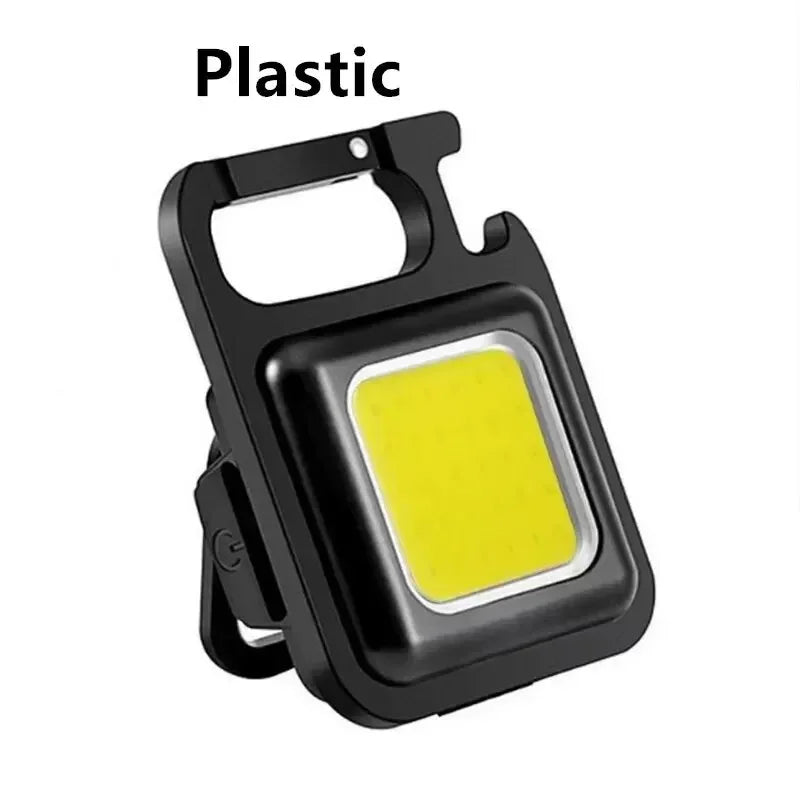 Mini LED Flashlight Keychain Multifunctional Portable COB Camping Lamps USB Charging Work Lights Outdoor Fishing Hiking Lanterna - Action Outdoors Kiwi
